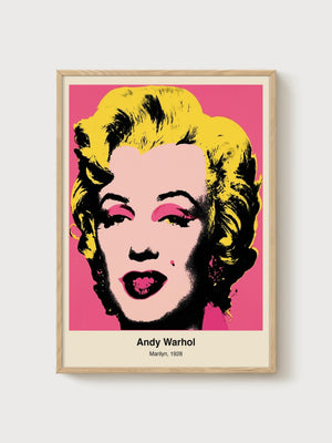 Andy Warhol Marilyn Poster poster in oak frame