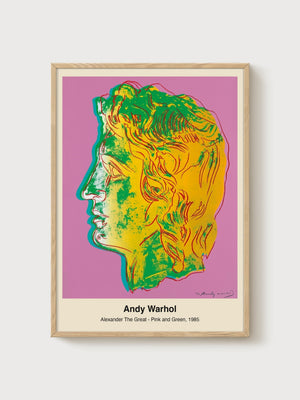 Andy Warhol Alexander The Great Poster poster in oak frame