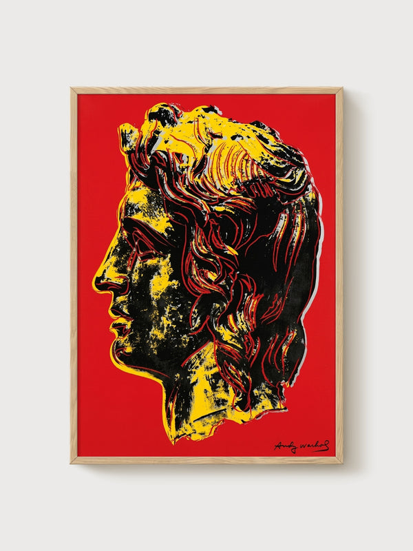 Alexander The Great by Andy Warhol Poster poster in oak frame