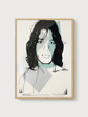Andy Warhol Mick Jagger Poster poster in oak frame