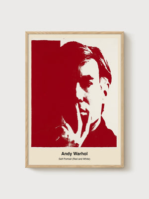 Andy Warhol Self Portrait poster in oak frame
