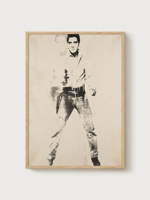 Andy Warhol Elvis Poster poster in oak frame