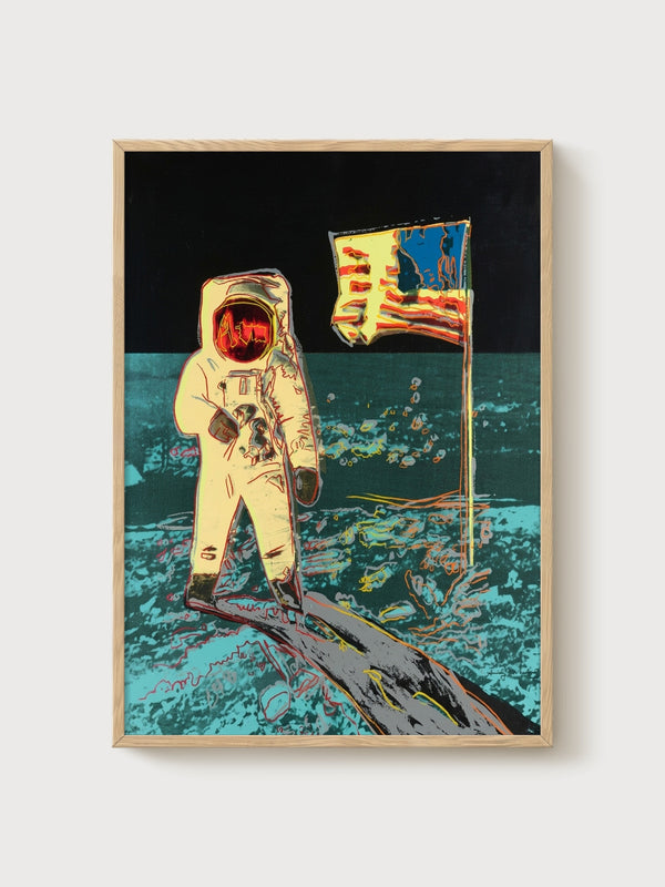 Andy Warhol Moonwalk II Poster poster in oak frame