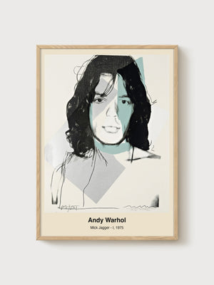 Andy Warhol Mick Jagger Poster poster in oak frame