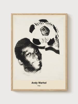 Andy Warhol Pele Poster poster in oak frame
