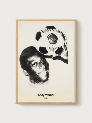 Andy Warhol Pele Poster poster in oak frame