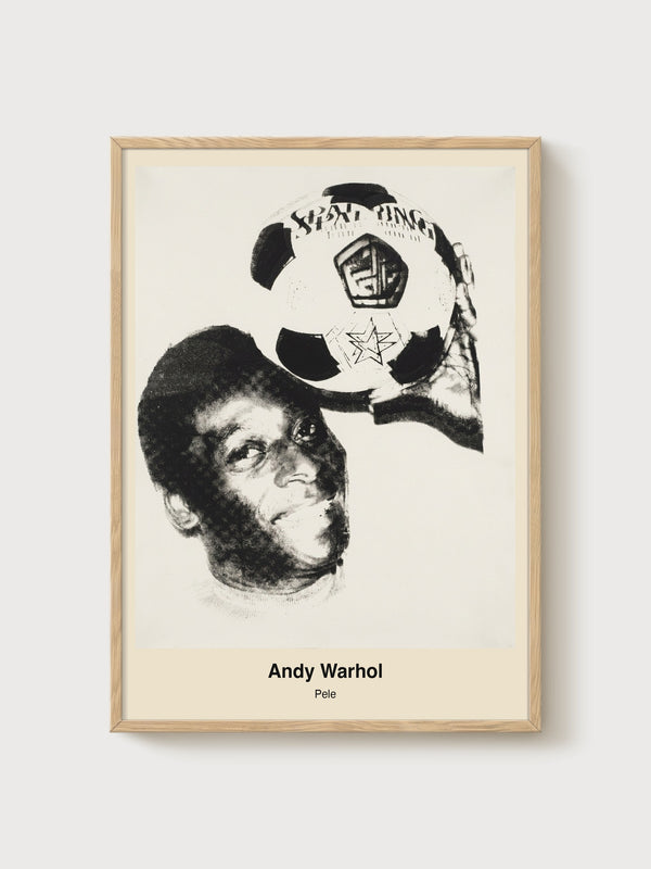 Andy Warhol Pele Poster poster in oak frame