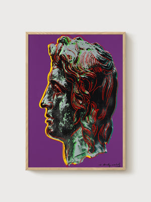 Andy Warhol Alexander The Great Purple Poster poster in oak frame