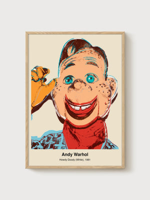 Andy Warhol Howdy Doody Poster poster in oak frame
