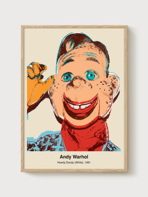 Andy Warhol Howdy Doody Poster poster in oak frame