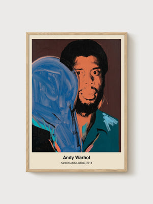 Andy Warhol Kareem Abdul-Jabbar Poster poster in oak frame