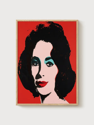 Andy Warhol Liz 7 Poster poster in oak frame