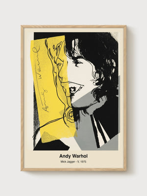 Andy Warhol Mick Jagger Poster poster in oak frame