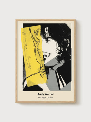 Andy Warhol Mick Jagger Poster poster in oak frame