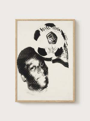 Andy Warhol Pele Poster poster in oak frame