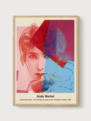 Andy Warhol Sarah Bernhardt Poster poster in oak frame