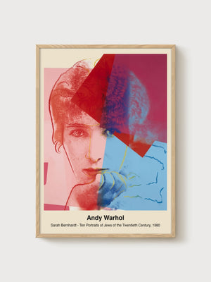 Andy Warhol Sarah Bernhardt Poster poster in oak frame