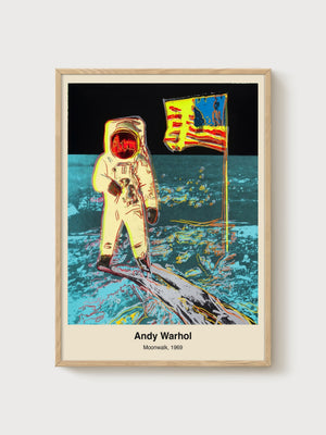 Andy Warhol Moonwalk Poster poster in oak frame