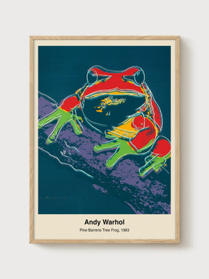 Andy Warhol Pine Barrens Tree Frog Poster poster in oak frame
