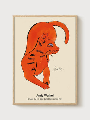 Andy Warhol Art poster in oak frame