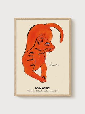 Andy Warhol Art poster in oak frame