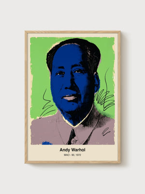 Andy Warhol Mao Poster poster in oak frame