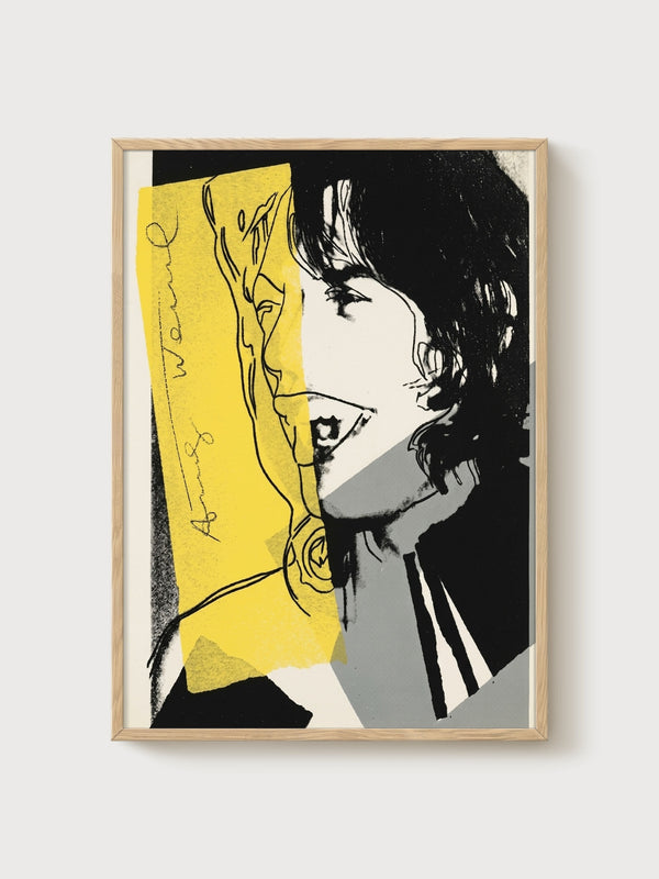 Andy Warhol Mick Jagger Poster poster in oak frame