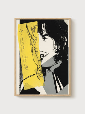 Andy Warhol Mick Jagger Poster poster in oak frame