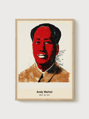 Andy Warhol Mao Tse Tung Poster poster in oak frame