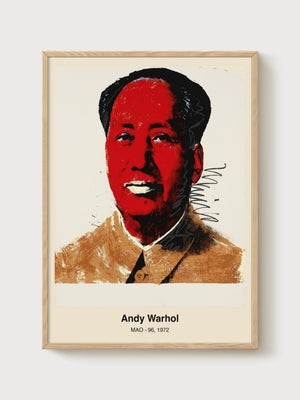 Andy Warhol Mao Tse Tung Poster poster in oak frame