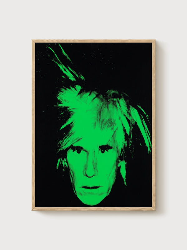 Andy Warhol Self Portrait Poster poster in oak frame