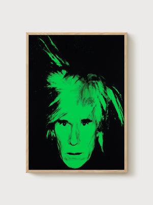 Andy Warhol Self Portrait Poster poster in oak frame