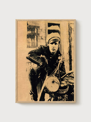 Andy Warhol Marlon Brando Poster poster in oak frame