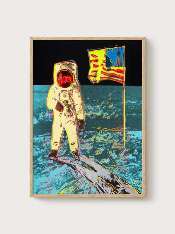Andy Warhol Moonwalk Poster poster in oak frame