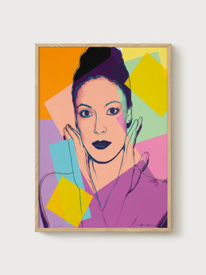 Andy Warhol Karen Kain Poster poster in oak frame