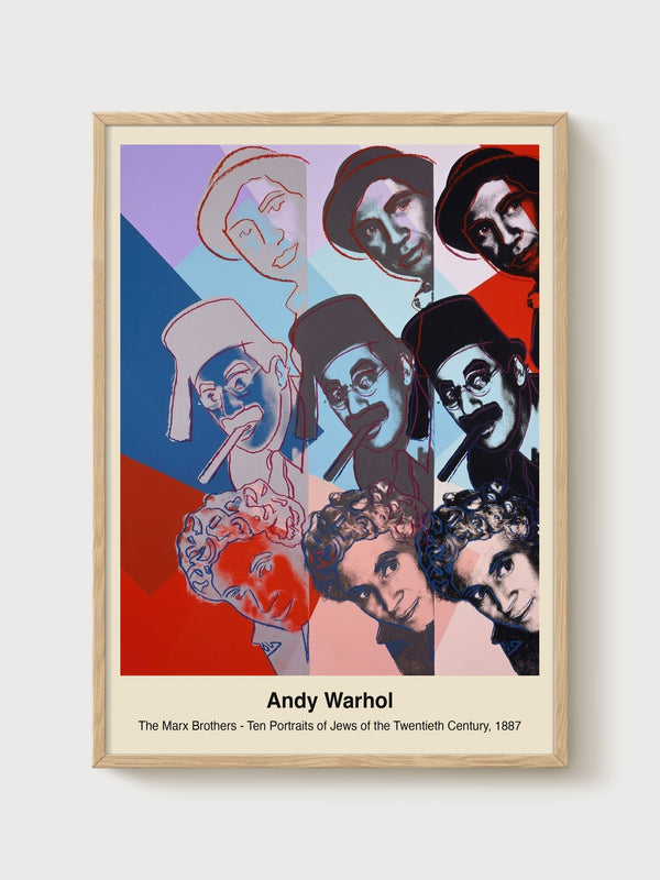 Andy Warhol Print poster in oak frame