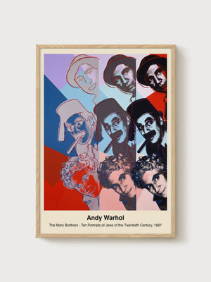 Andy Warhol Print poster in oak frame