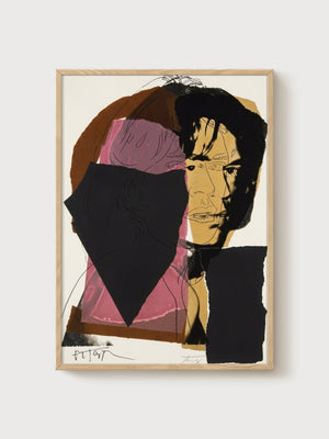 Andy Warhol Mick Jagger Poster poster in oak frame