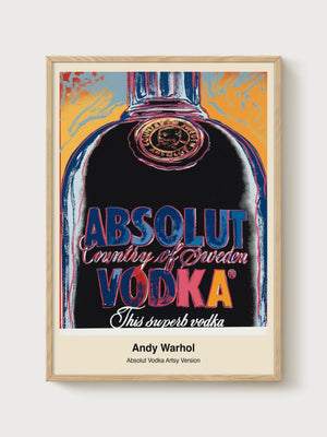 Andy Warhol Absolut Vodka Poster poster in oak frame