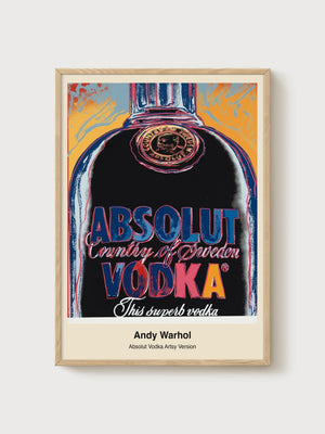 Andy Warhol Absolut Vodka Poster poster in oak frame