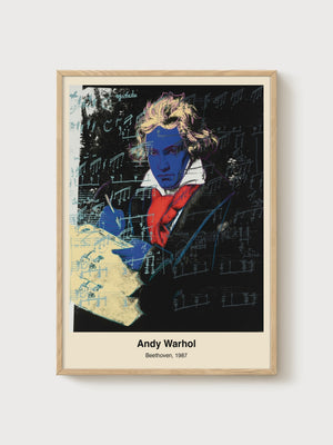 Andy Warhol Art poster in oak frame