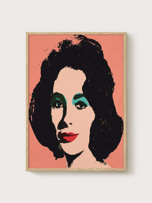 Andy Warhol Art poster in oak frame