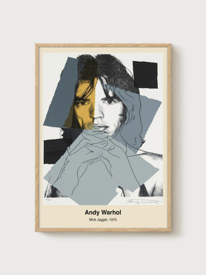 Andy Warhol Mick Jagger Poster poster in oak frame