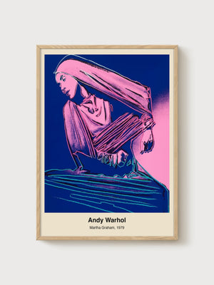 Andy Warhol Martha Graham Poster poster in oak frame