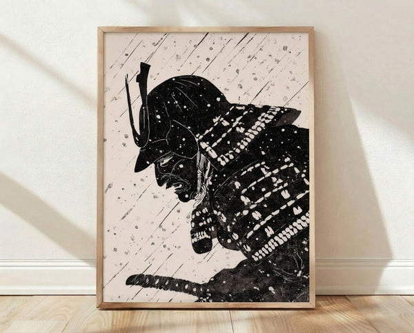 Minimalist line art poster of a moth in black ink on cream background, framed on wall in elegant scientific style.
