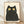 Minimalist line art portrait of a black cat with a whimsical expression, rendered in retro style with cream and yellow accents on a white background.