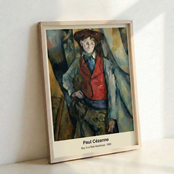 Portrait of a thoughtful boy dressed in crimson waistcoat, executed in watercolor with warm ochre and cool blue accents, capturing quiet introspection.