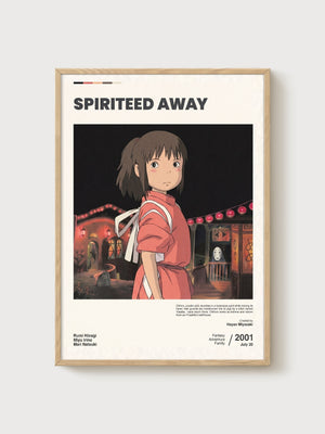 Spirited Away Poster poster in oak frame