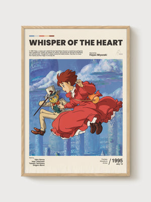 Whisper of the Heart Ghibli Poster poster in oak frame
