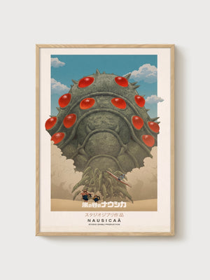 Nausicaa Poster poster in oak frame
